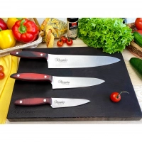 Набор из 3-х кухонных ножей Alexander AUS-8 Satin, Kizlyar Supreme купить в Чебоксарах